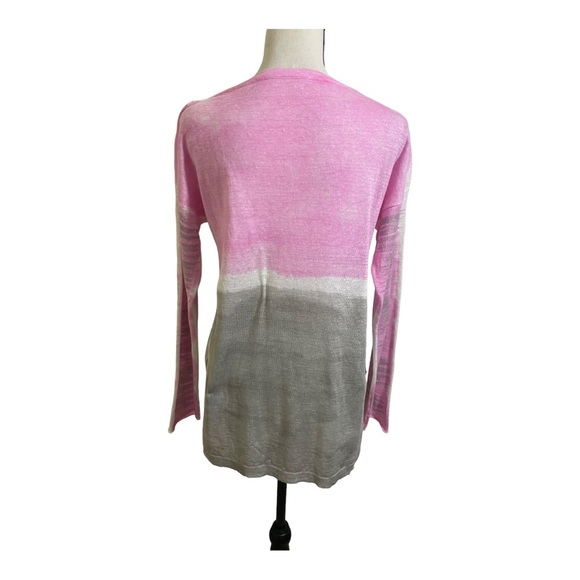 Sweater Linen Italian made. Color blocked. Pockets in front. Size Small.… - Picture 6 of 11